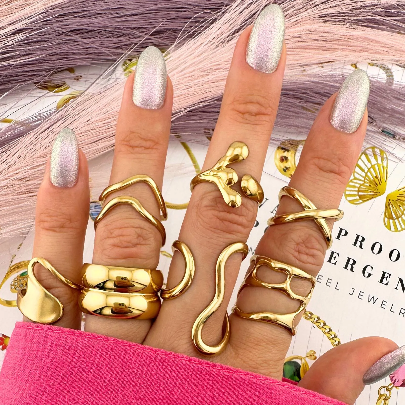 Liquid Luxe Molten Ring – Sculptural 18K Gold
