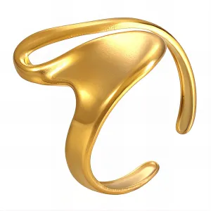 Liquid Luxe Molten Ring – Sculptural 18K Gold