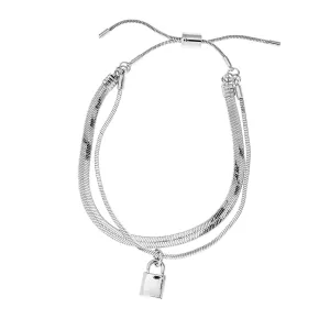 Lock Bracelet in Silver