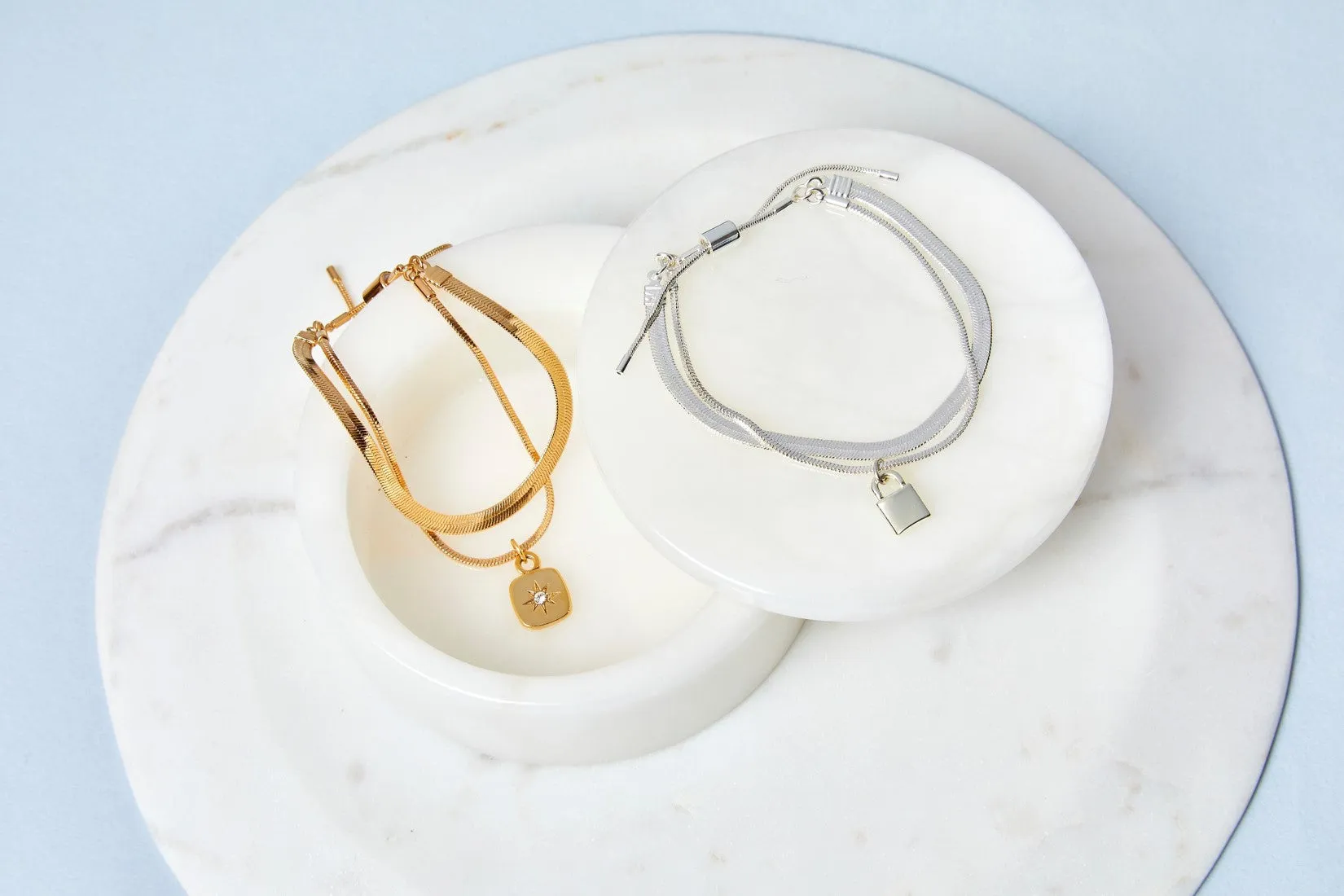 Lock Bracelet in Silver