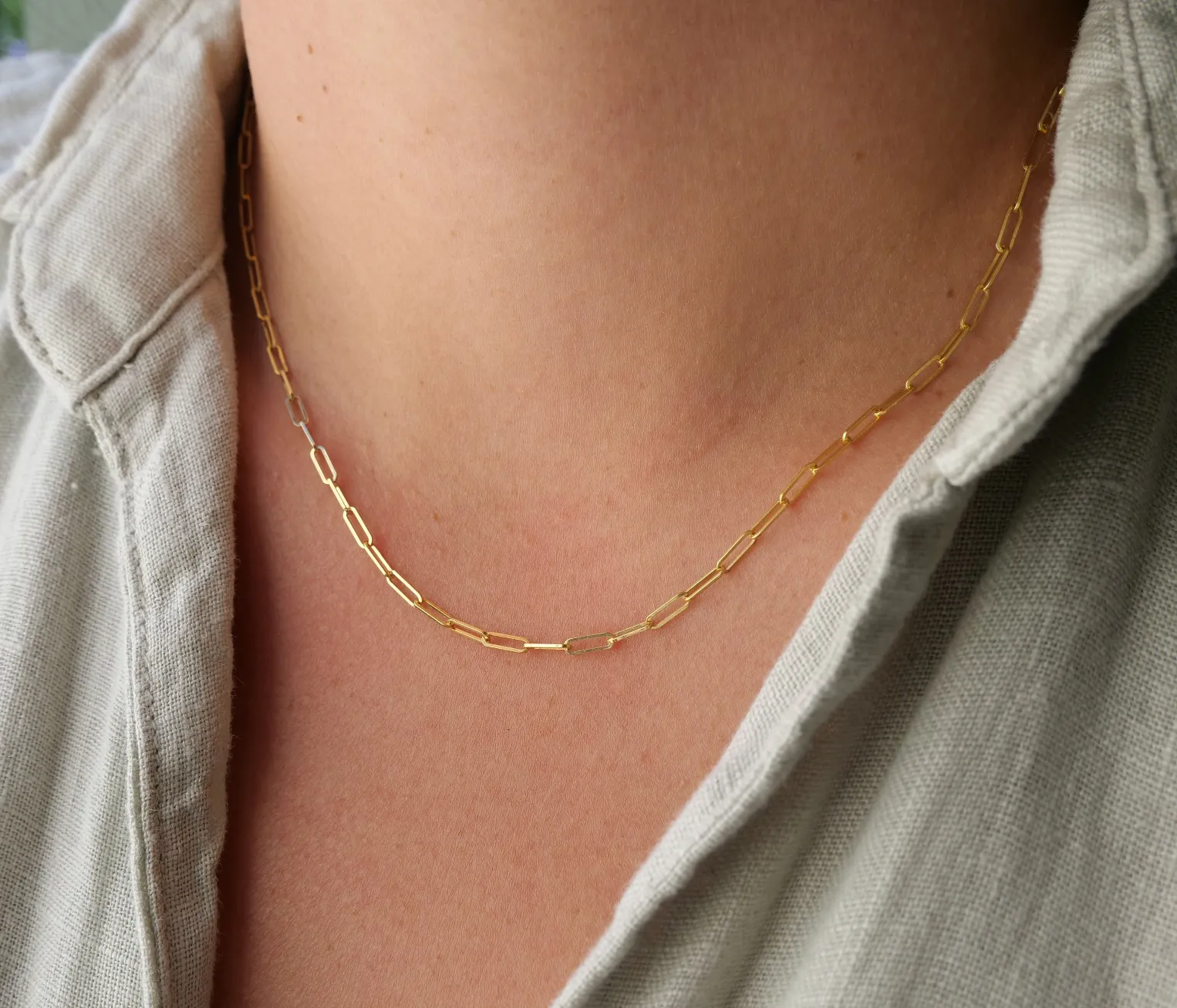 Long Link Paperclip Chain