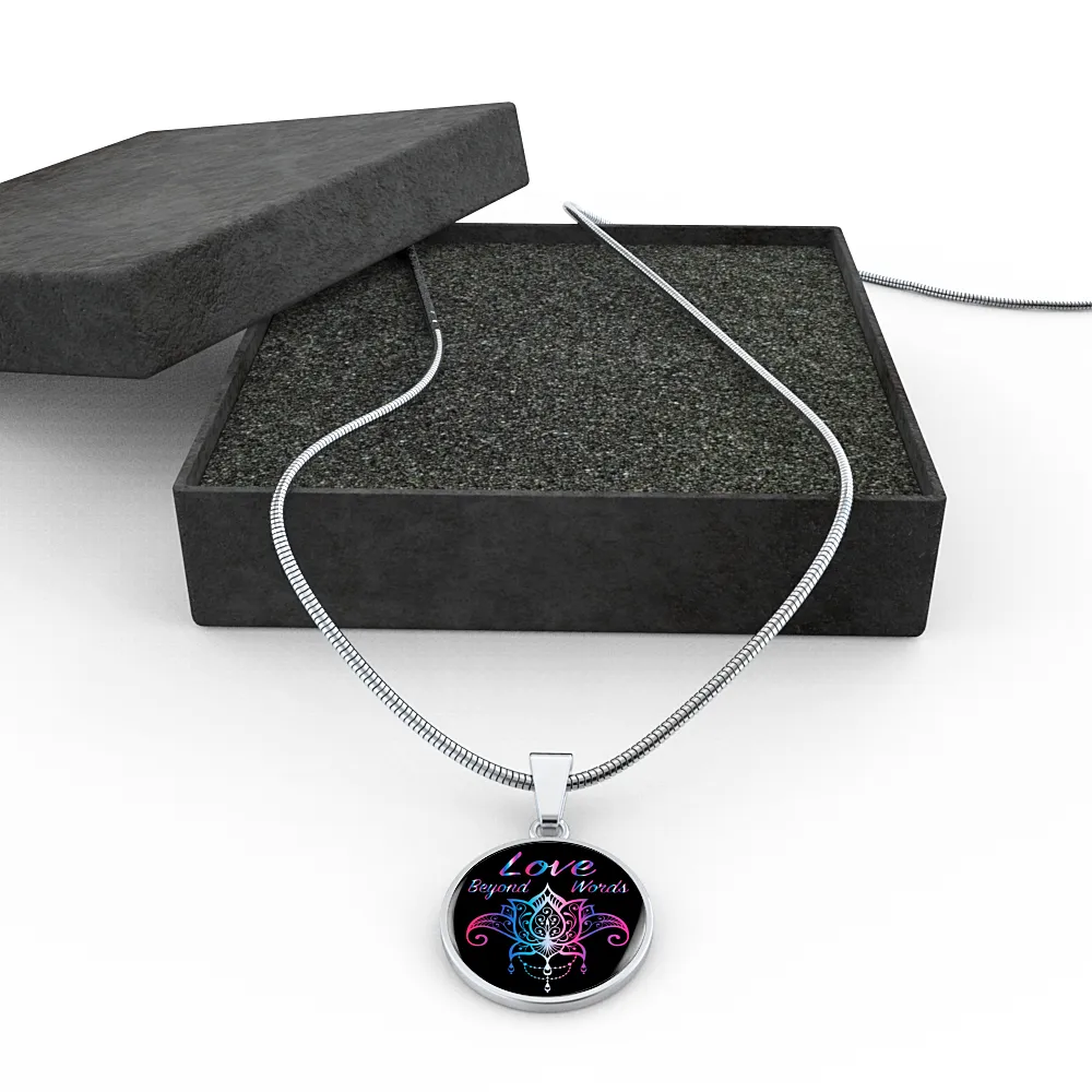 Love Beyond Words Luxury Spirit Necklace w/ Circle Charm