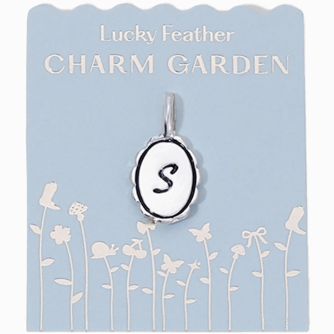 Lucky Feather Initial Charm