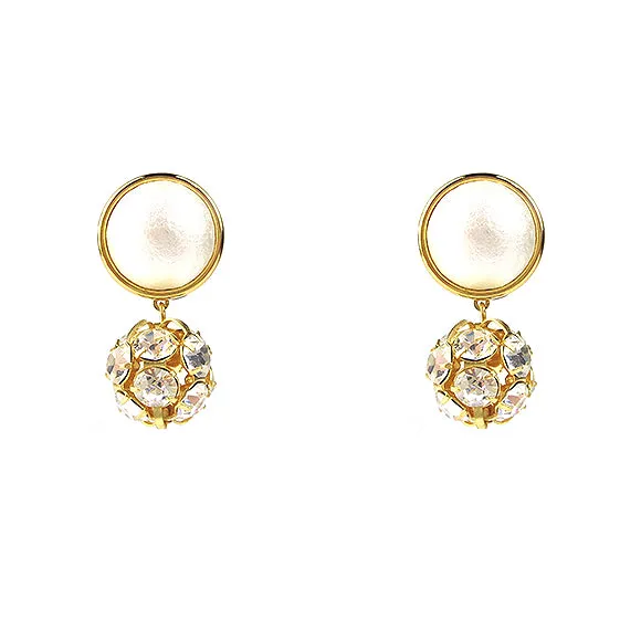 Luna Rhinestone Single Drop Earrings