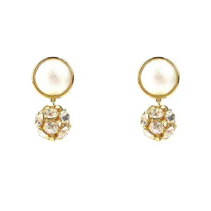 Luna Rhinestone Single Drop Earrings