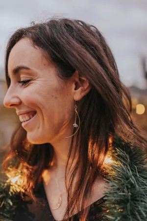 Lunar Herkimer Earrings
