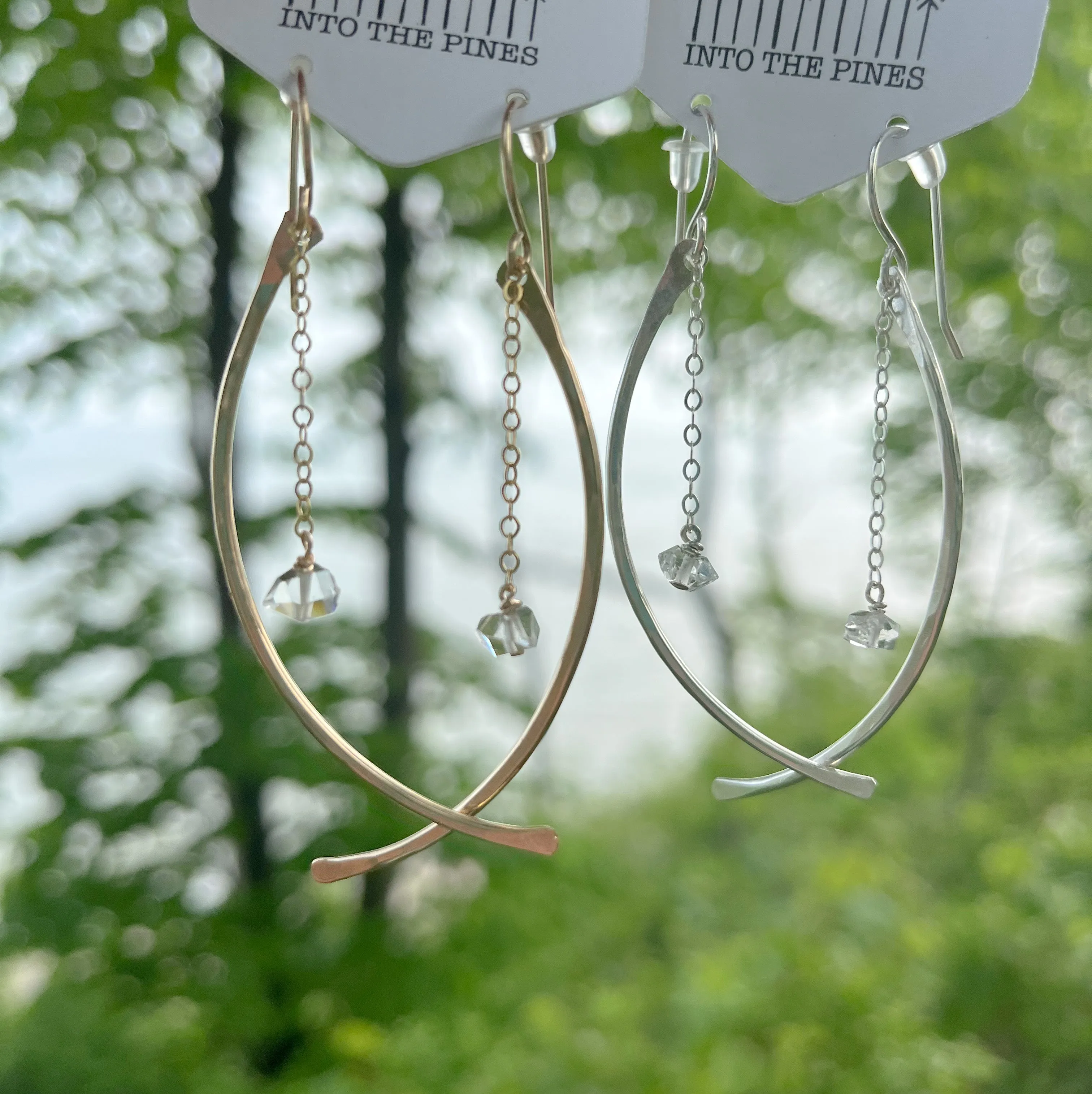 Lunar Herkimer Earrings