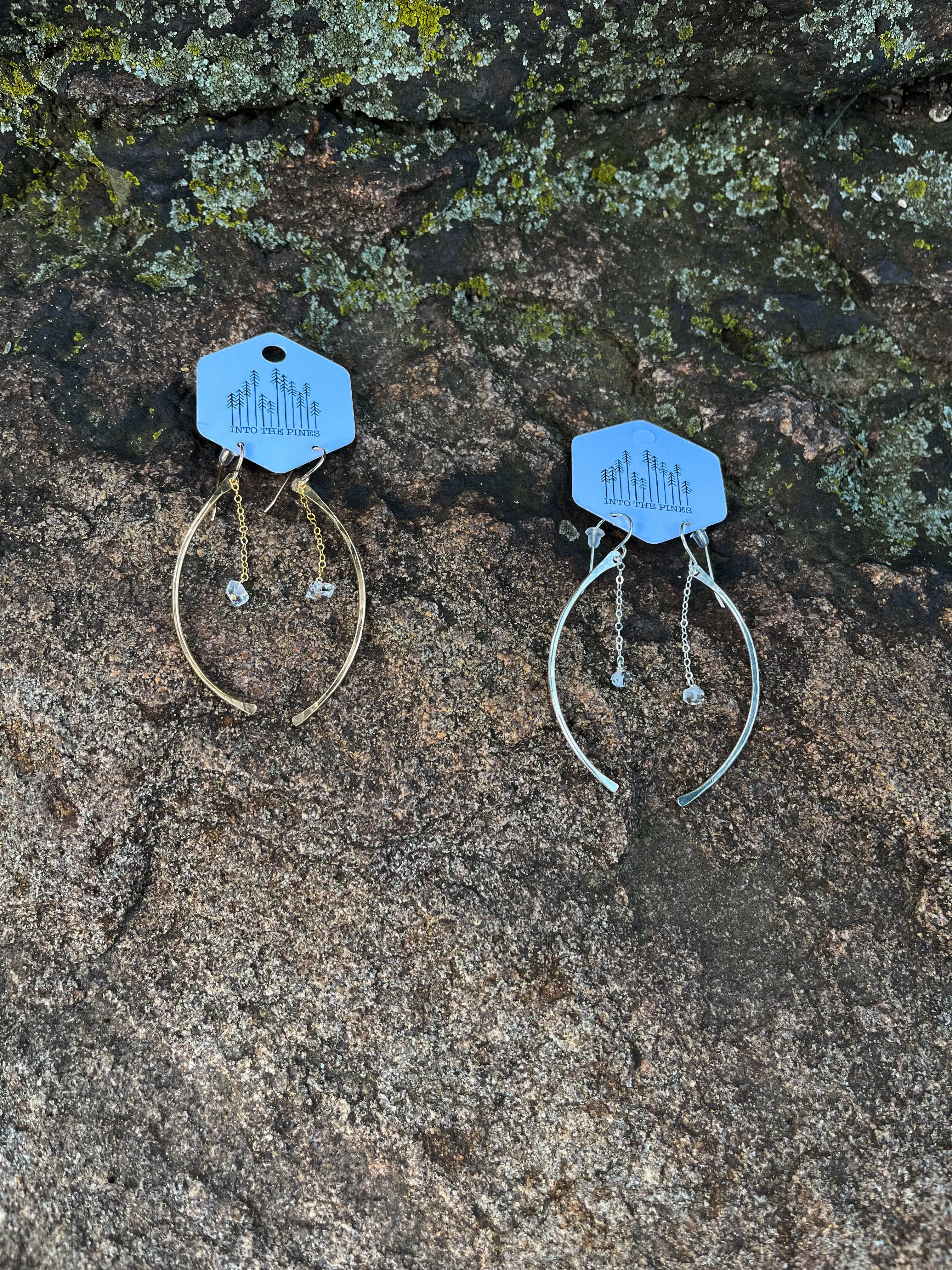 Lunar Herkimer Earrings