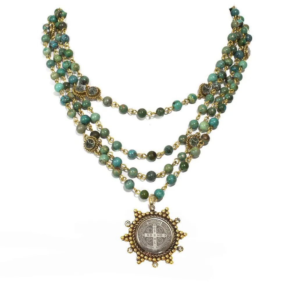 Lux Turquoise Magdalena Asst Medals