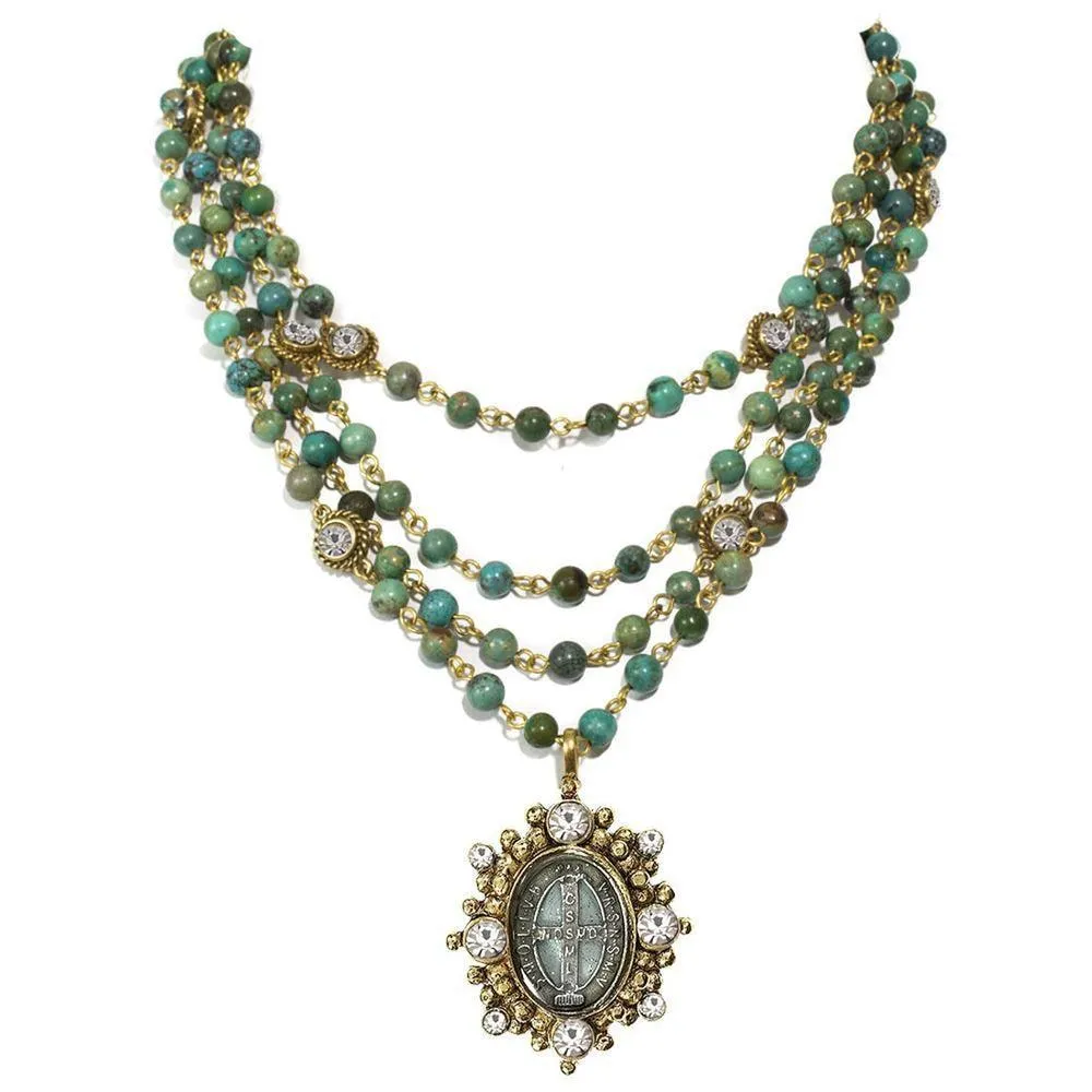Lux Turquoise Magdalena Asst Medals