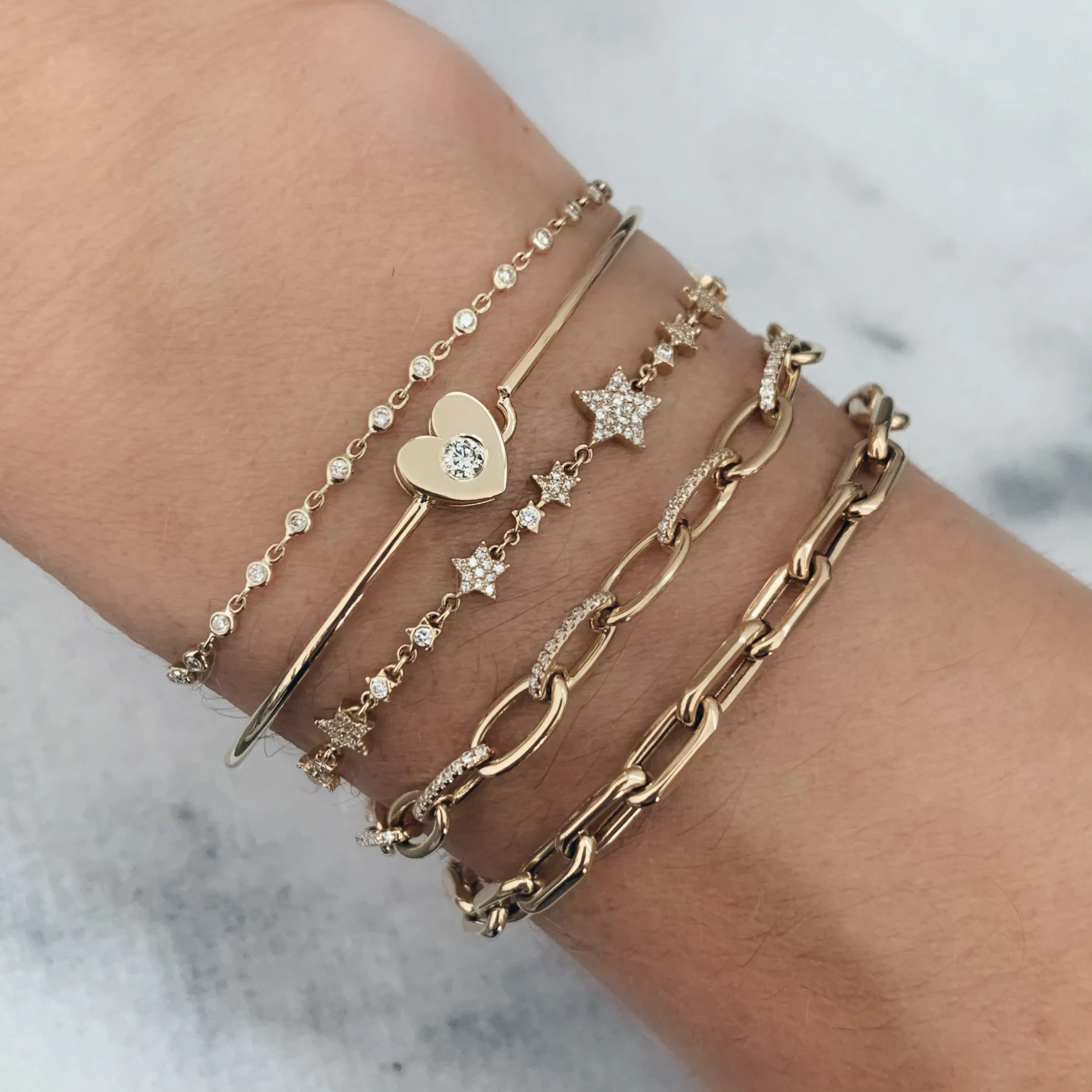 Luxe Link Drawn Gold Cable Chain Bracelet