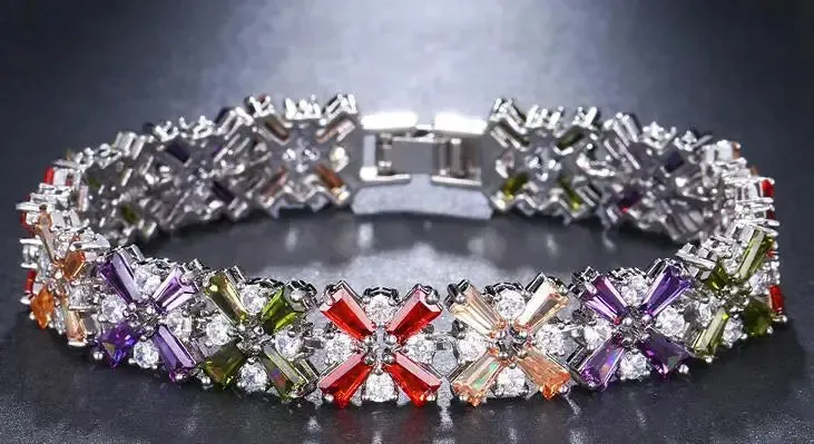 Luxury Bracelet Crystal Bracelets For Women Charm Bracelets & Bangles Female Bridal Wedding Jewelry