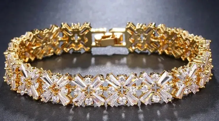 Luxury Bracelet Crystal Bracelets For Women Charm Bracelets & Bangles Female Bridal Wedding Jewelry
