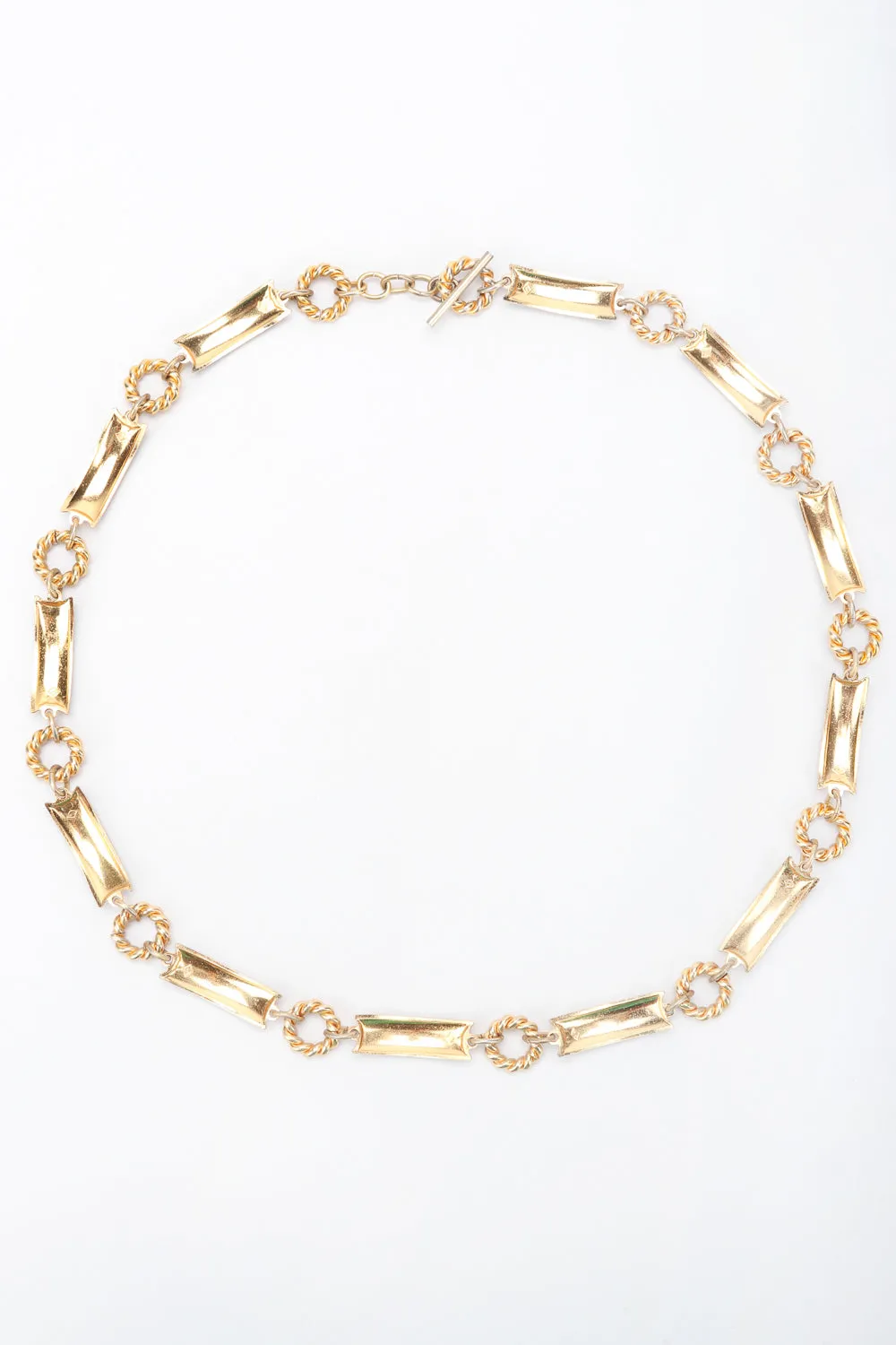 Mahogany Enamel Chain Belt