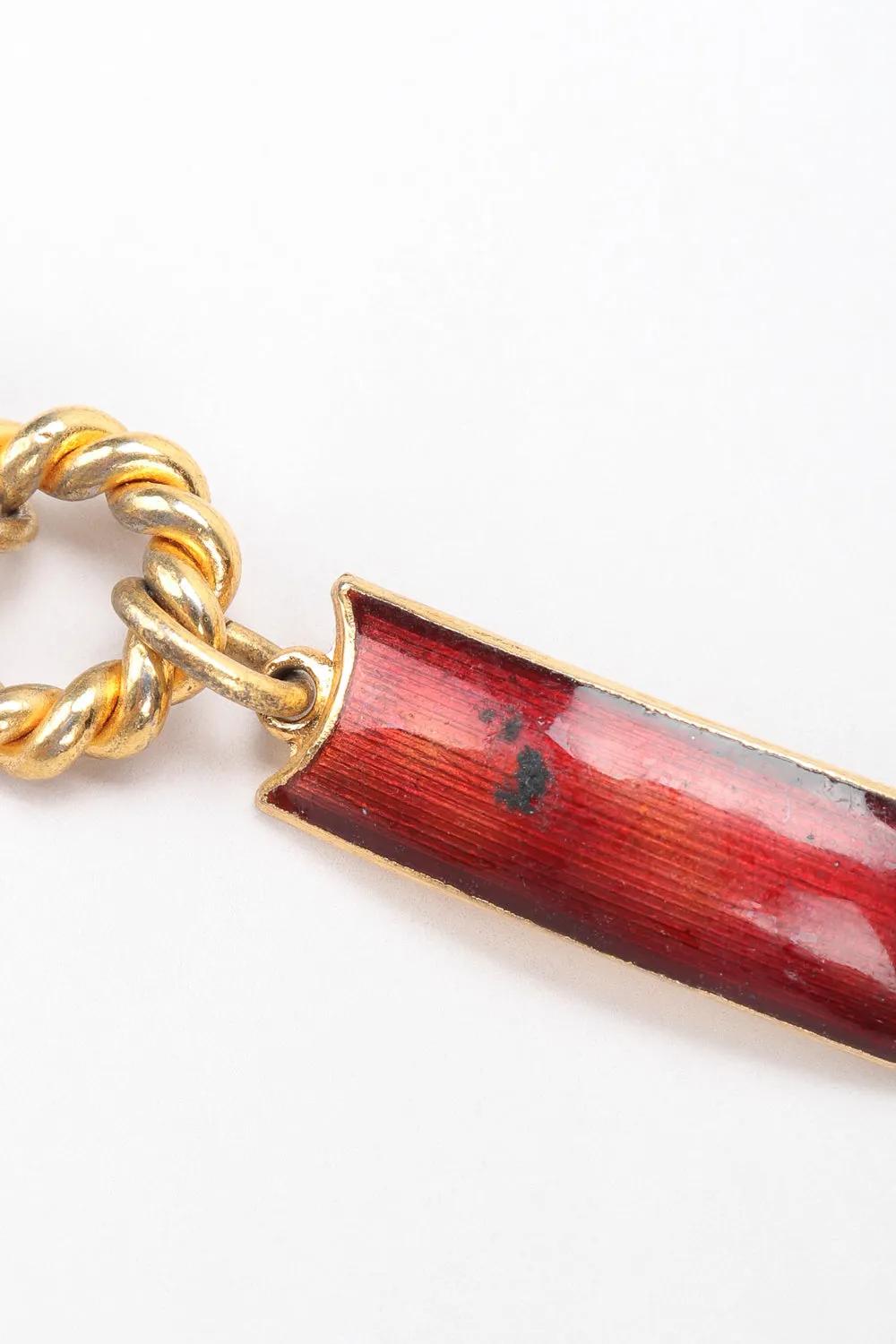 Mahogany Enamel Chain Belt