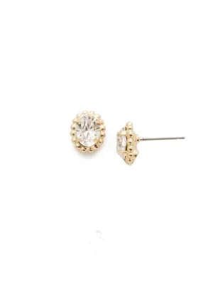 Maisie Stud Earrings - Bright Gold Crystal