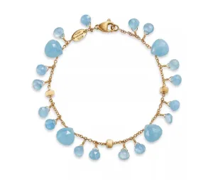 Marco Bicego 18K Yellow Gold Paradise Aquamarine Dangle Bracelet