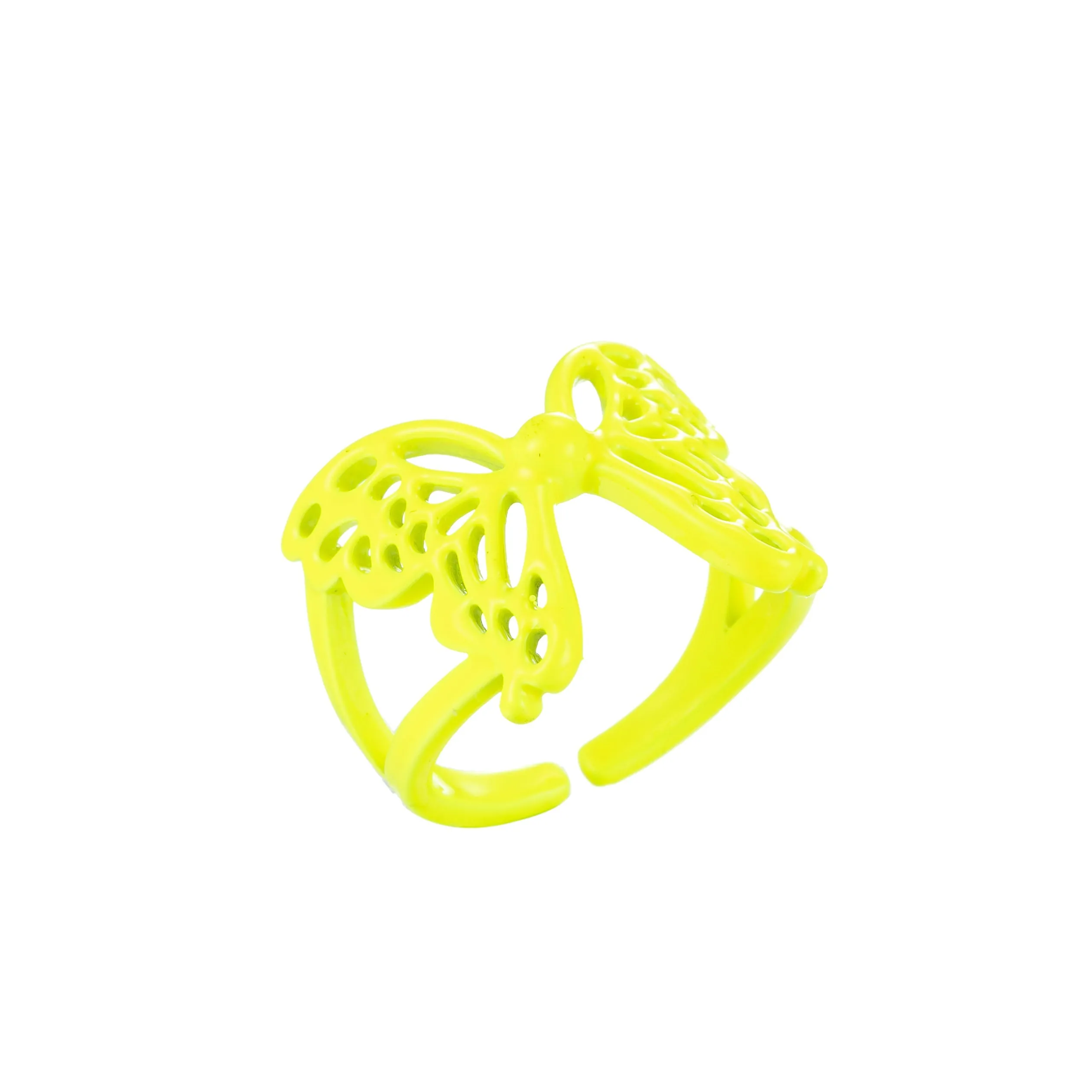 Mariposa Butterfly Ring Enamel Statement Jewelry Open Adjustable Ring Y2K Colorful Ring
