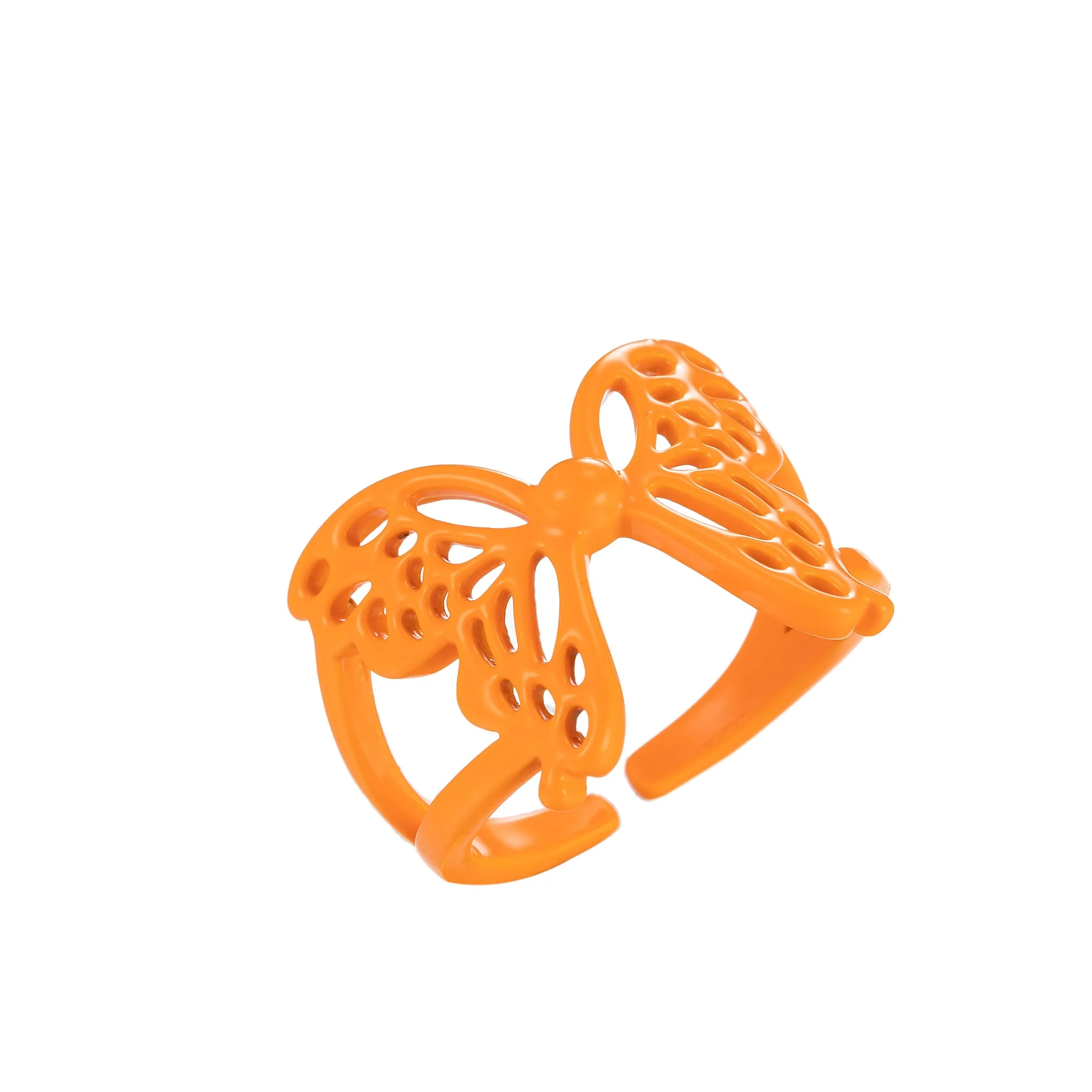 Mariposa Butterfly Ring Enamel Statement Jewelry Open Adjustable Ring Y2K Colorful Ring