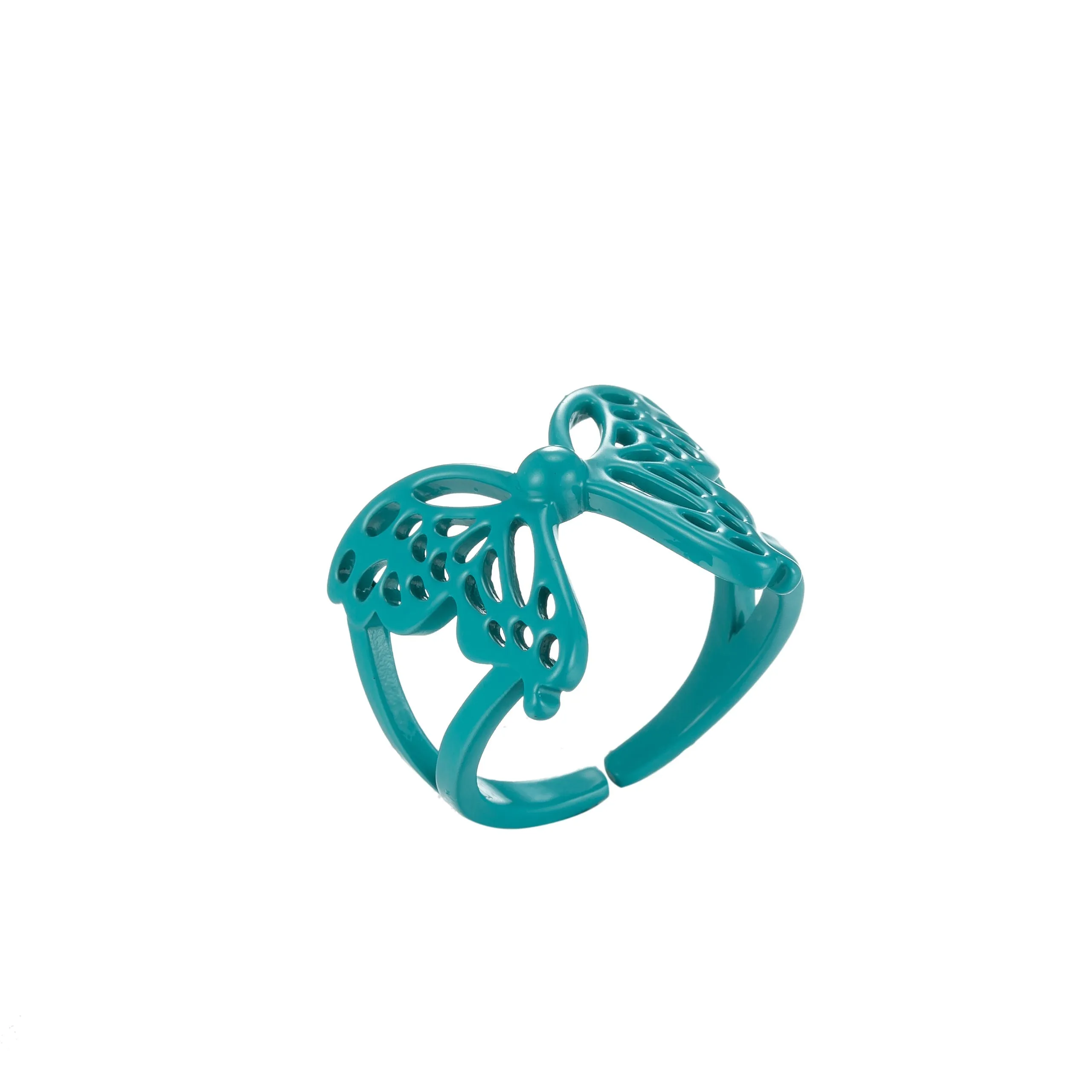 Mariposa Butterfly Ring Enamel Statement Jewelry Open Adjustable Ring Y2K Colorful Ring