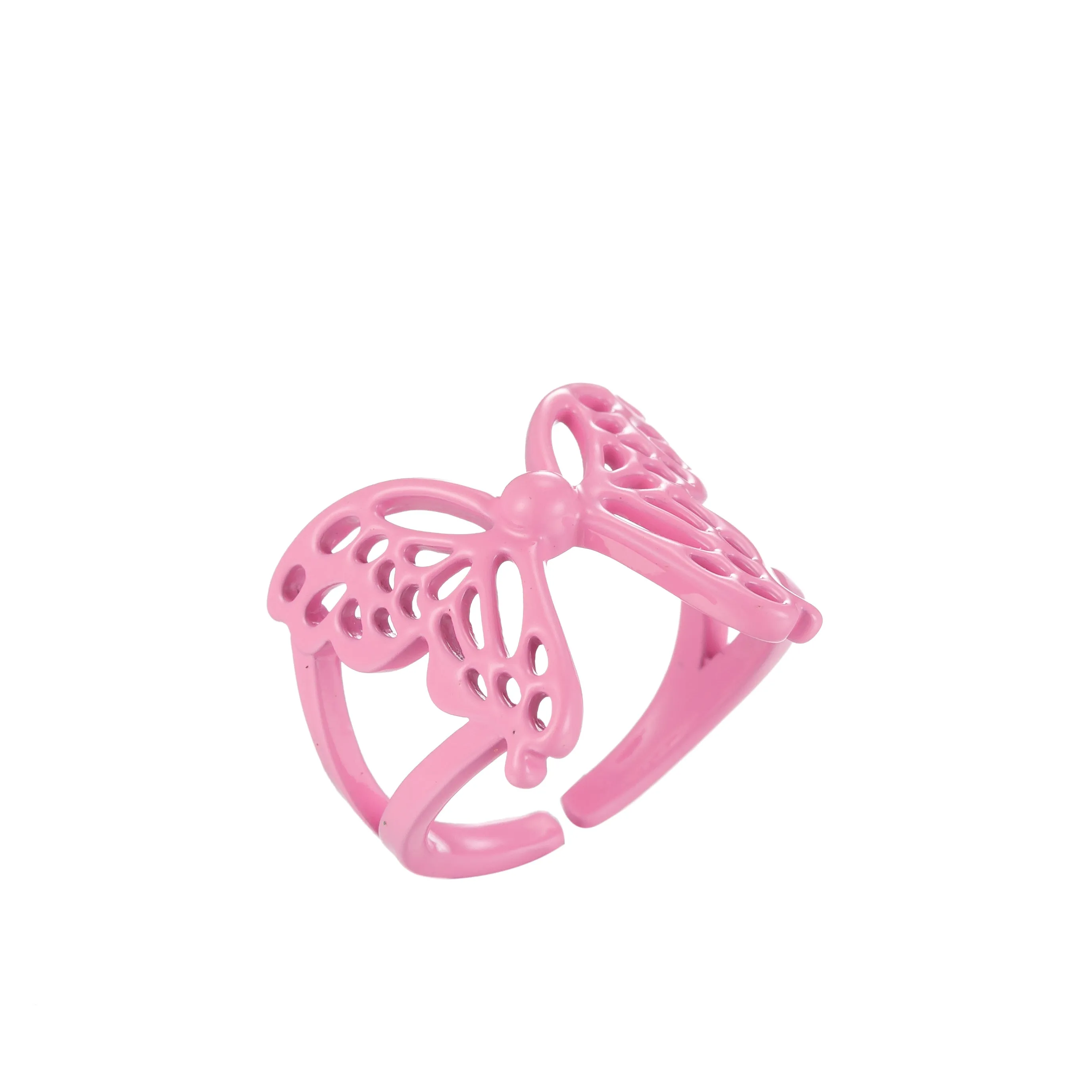Mariposa Butterfly Ring Enamel Statement Jewelry Open Adjustable Ring Y2K Colorful Ring