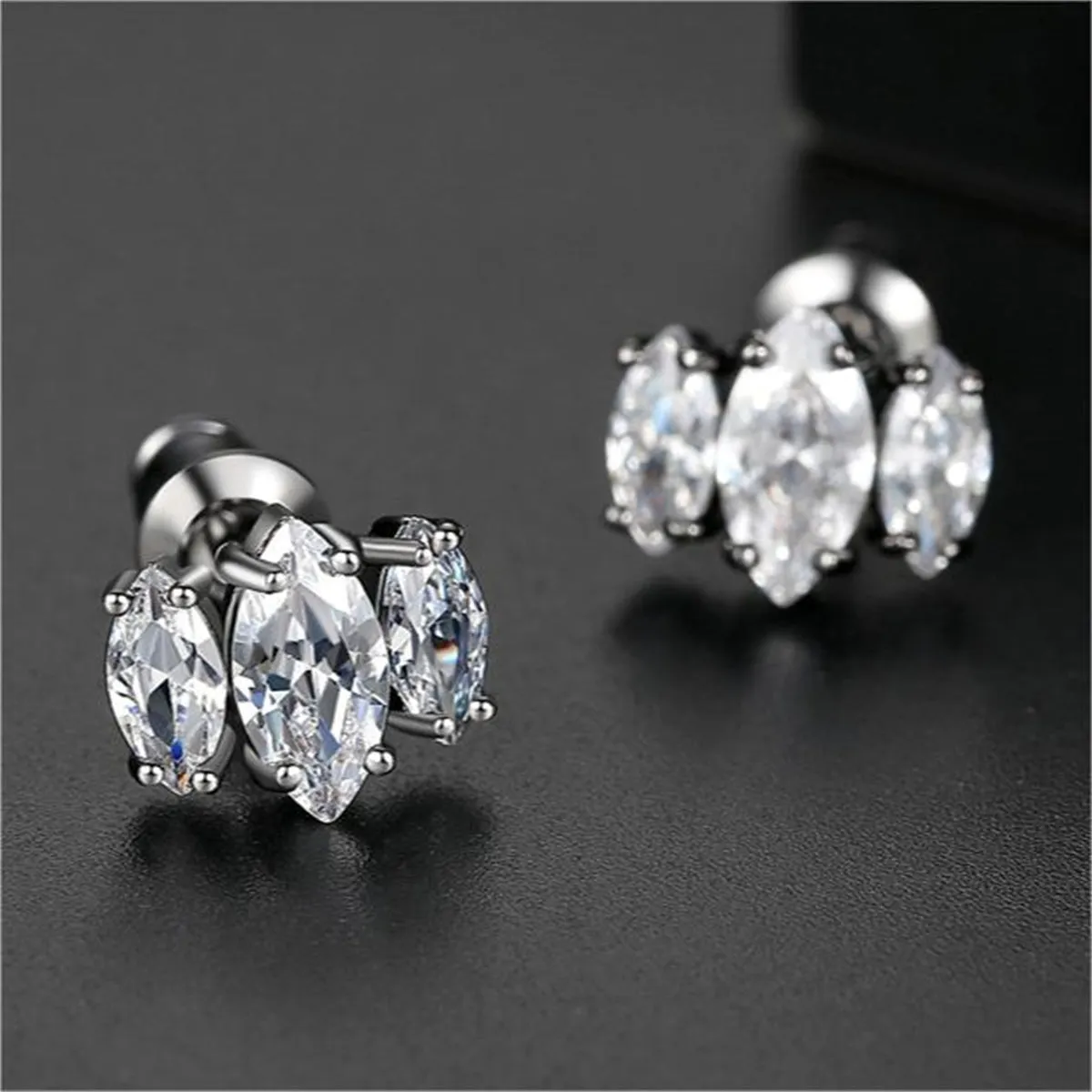 Marquise Crystal Stud Earrings