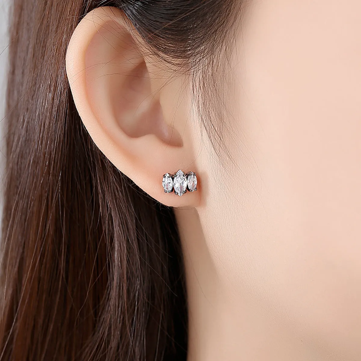 Marquise Crystal Stud Earrings