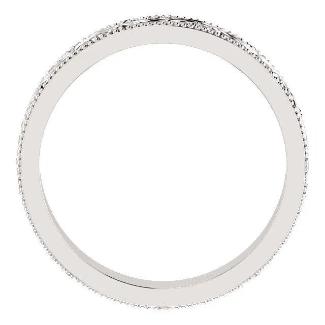 Matthew Sculptural-Inspired Milgrain Wedding Band