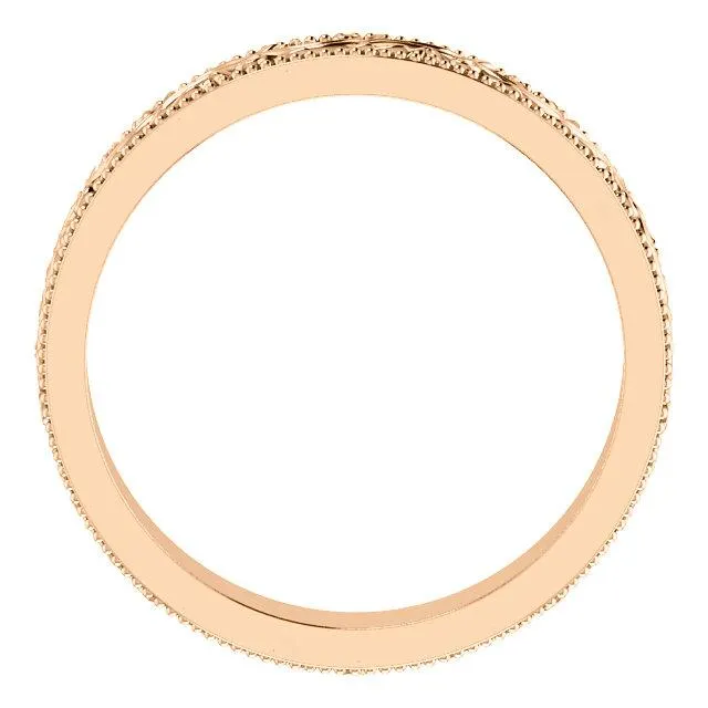 Matthew Sculptural-Inspired Milgrain Wedding Band