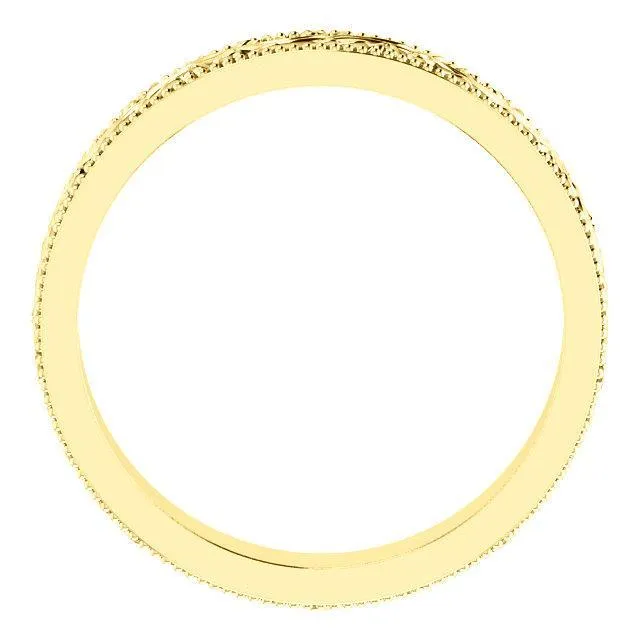 Matthew Sculptural-Inspired Milgrain Wedding Band