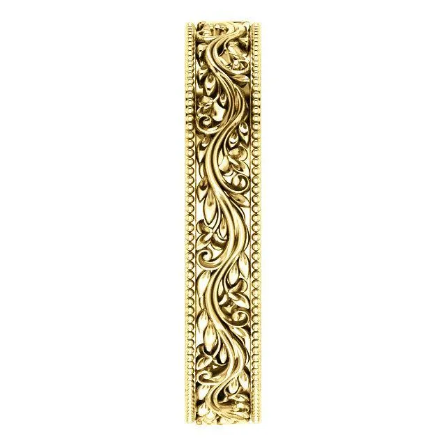 Matthew Sculptural-Inspired Milgrain Wedding Band