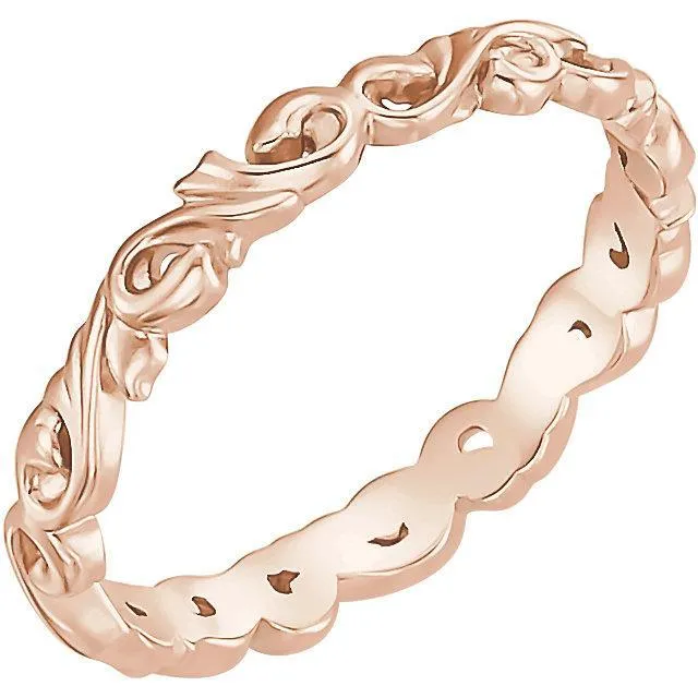 Matthew Sculptural-Inspired Scroll Design Band