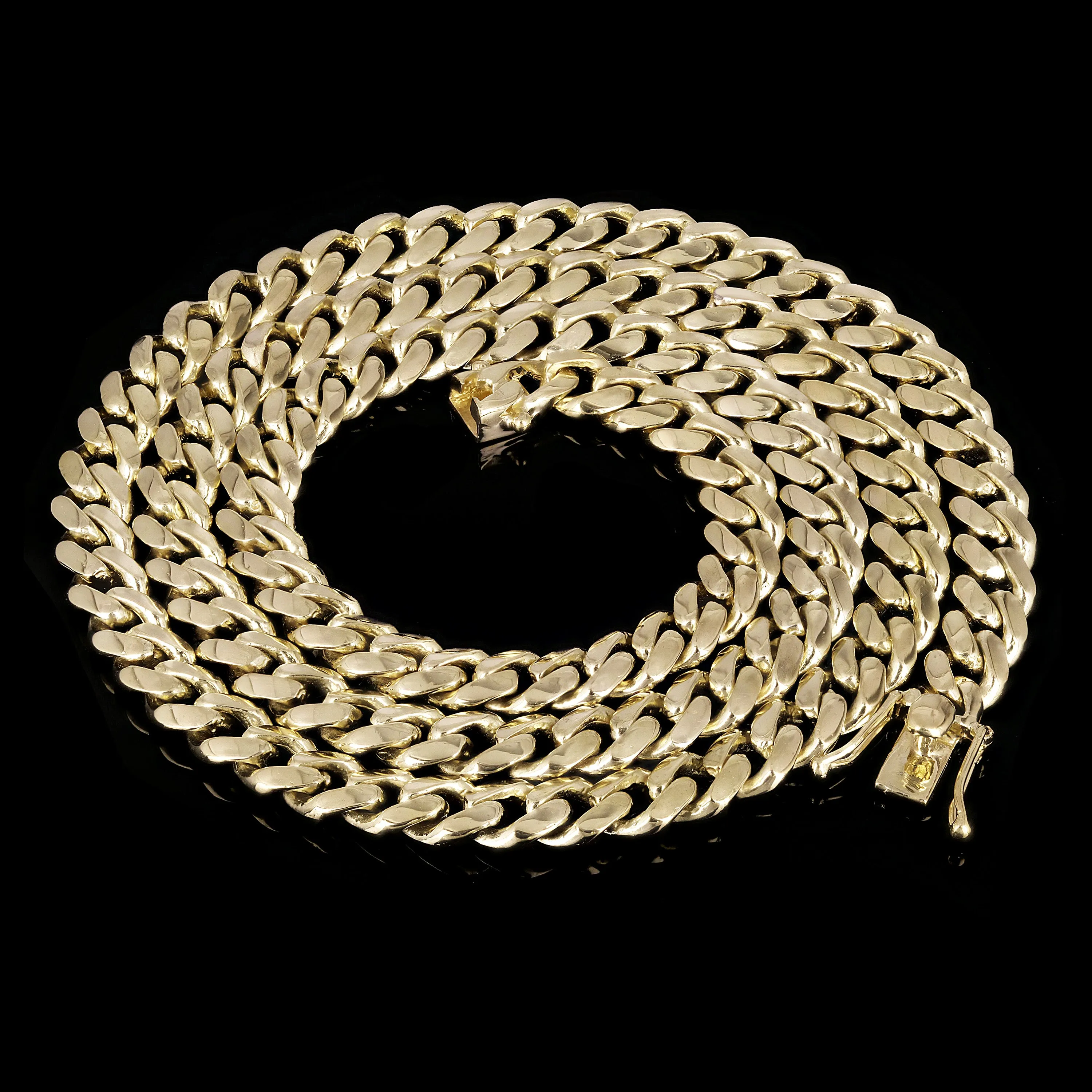 Men's 14k Yellow Gold Solid Miami Cuban Link Bracelet 8" 8mm 32.6 grams