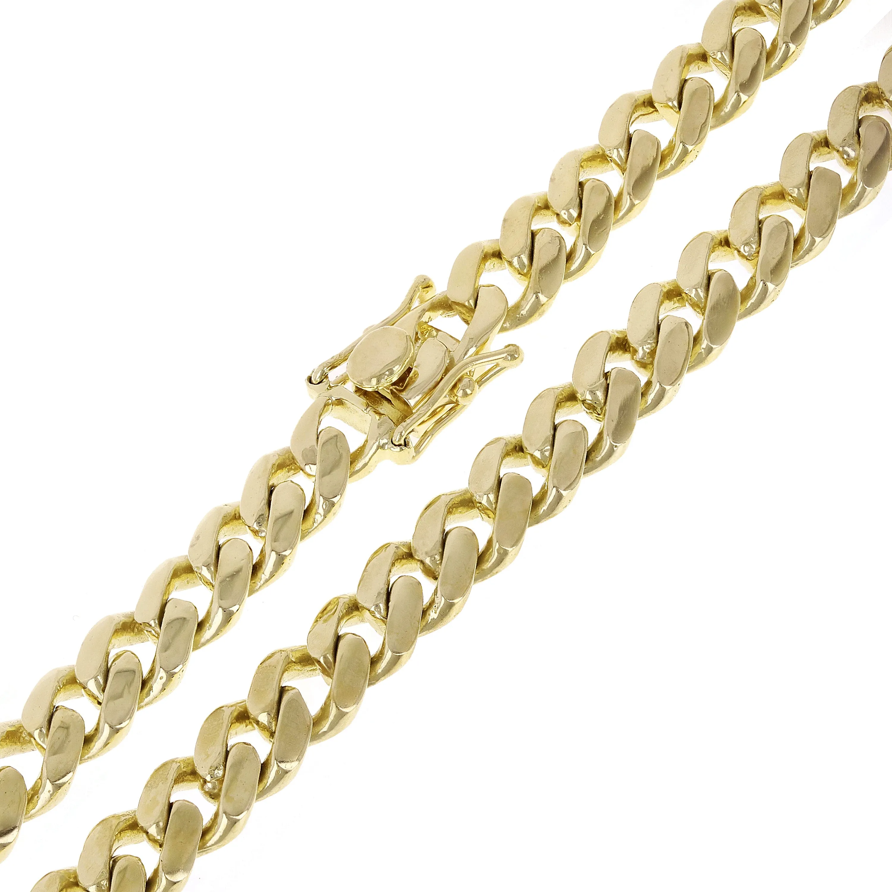Men's 14k Yellow Gold Solid Miami Cuban Link Bracelet 8" 8mm 32.6 grams