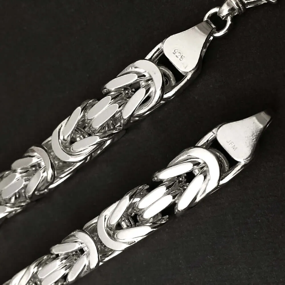Men's Heavy Chain Bracelet Solid 925 Silver King Link 10mm 130GR