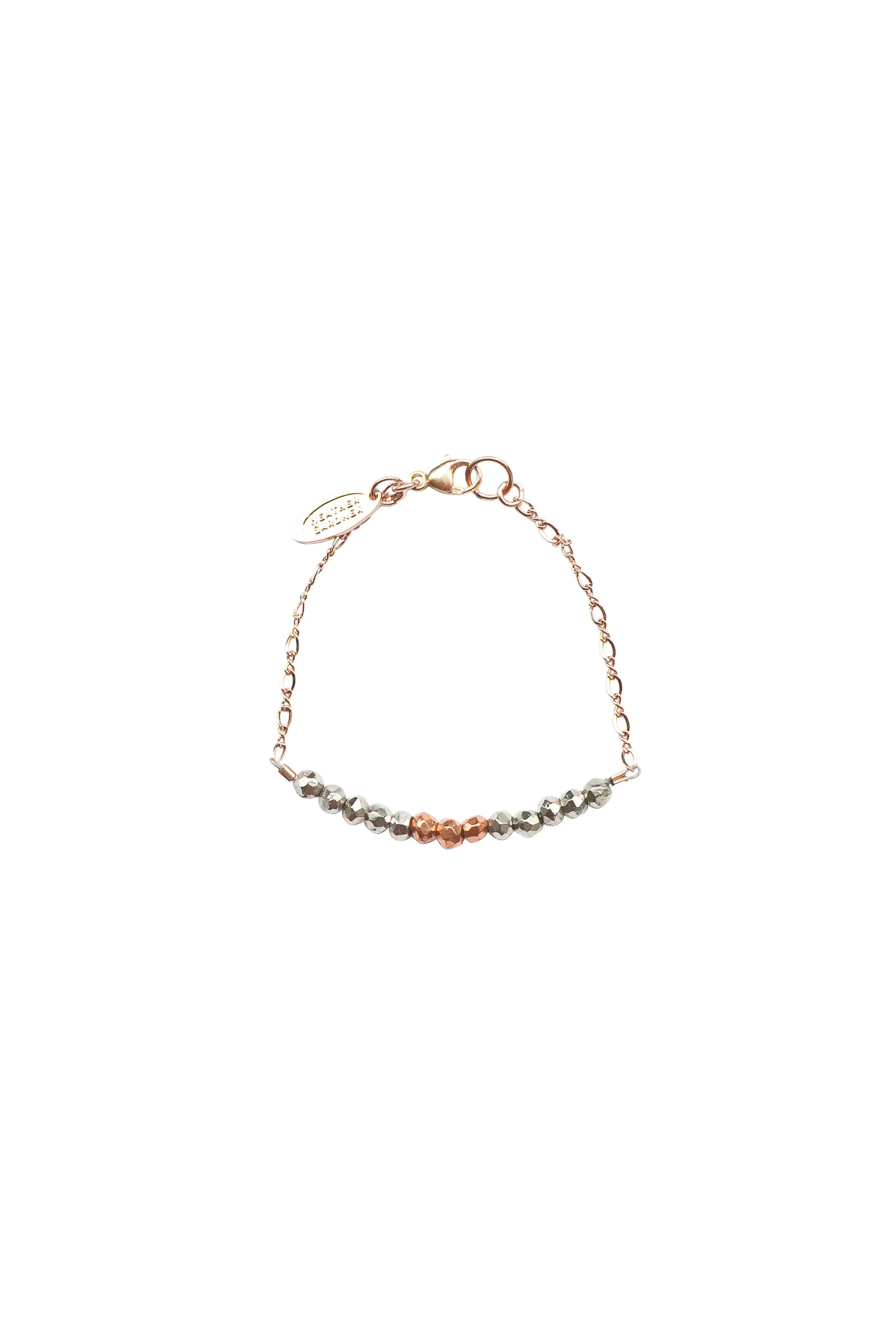 Mermaid Gemstone Necklace Mommy & Me Set in Rose Gold w/Onyx