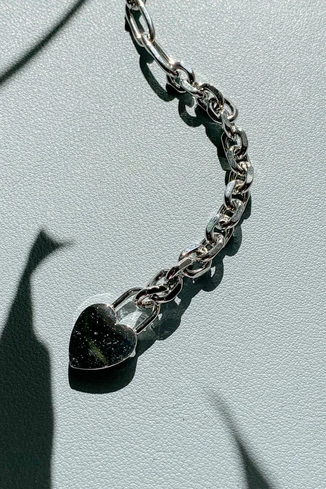 Mie Heart Lock Chain Bracelet