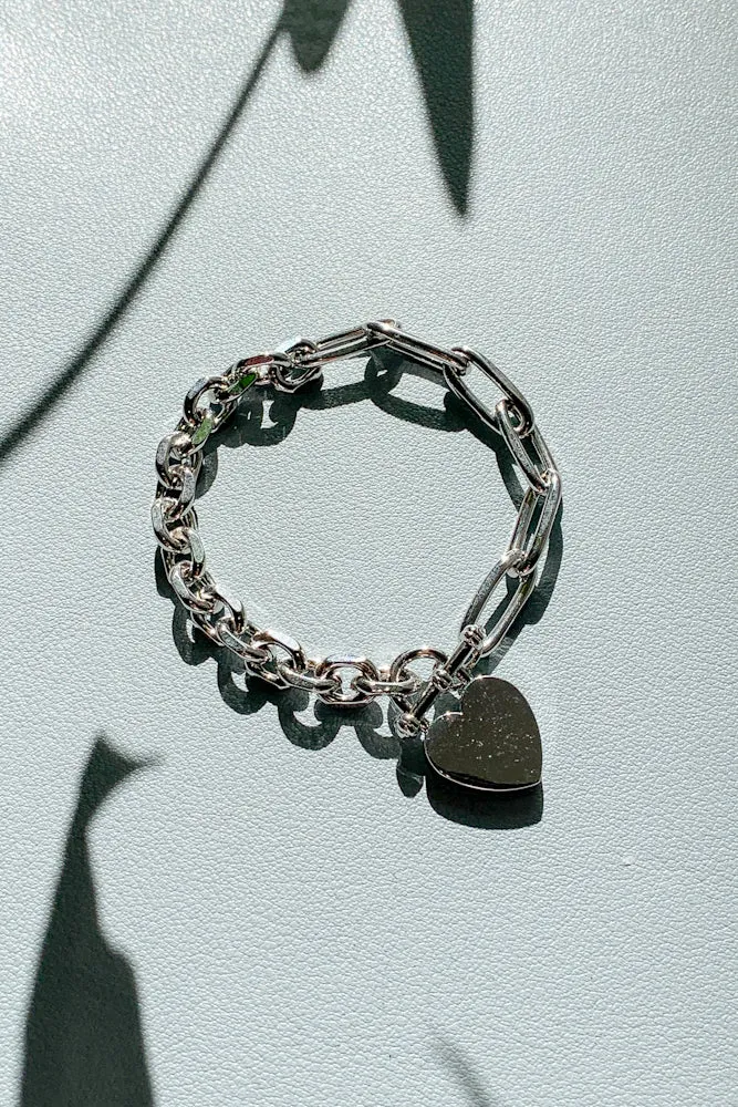 Mie Heart Lock Chain Bracelet