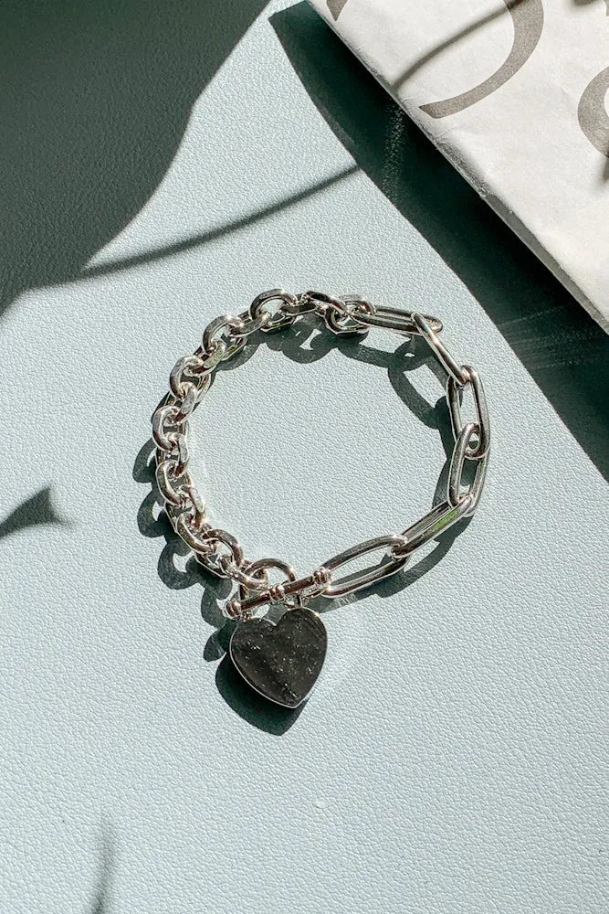 Mie Heart Lock Chain Bracelet