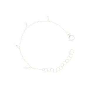 Mini Petal Bracelet in Silver