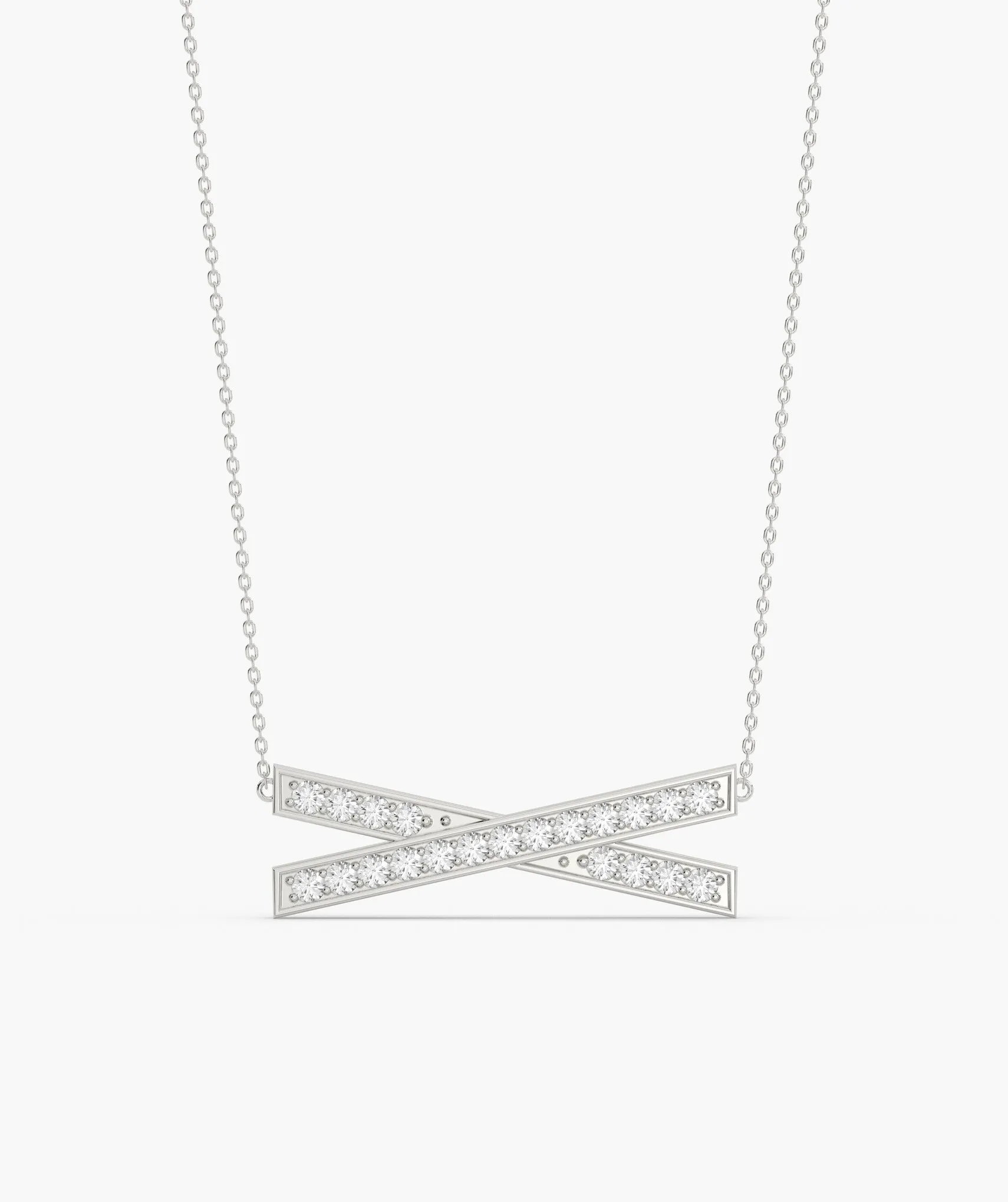 Modern Lines Diamond Necklace