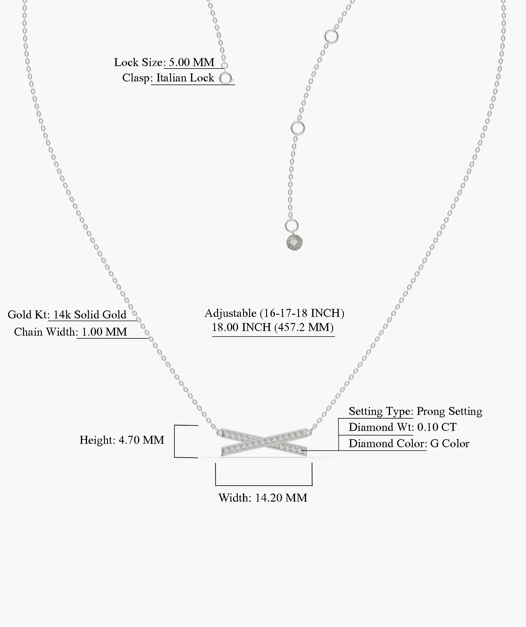Modern Lines Diamond Necklace