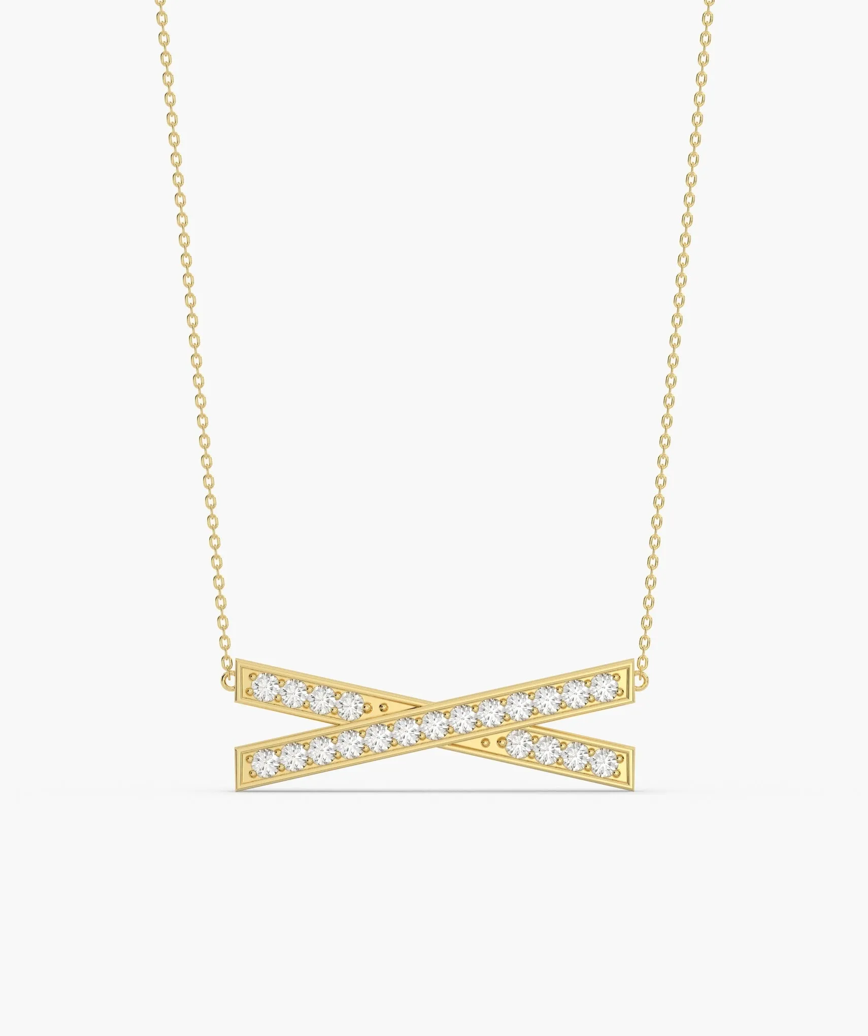Modern Lines Diamond Necklace