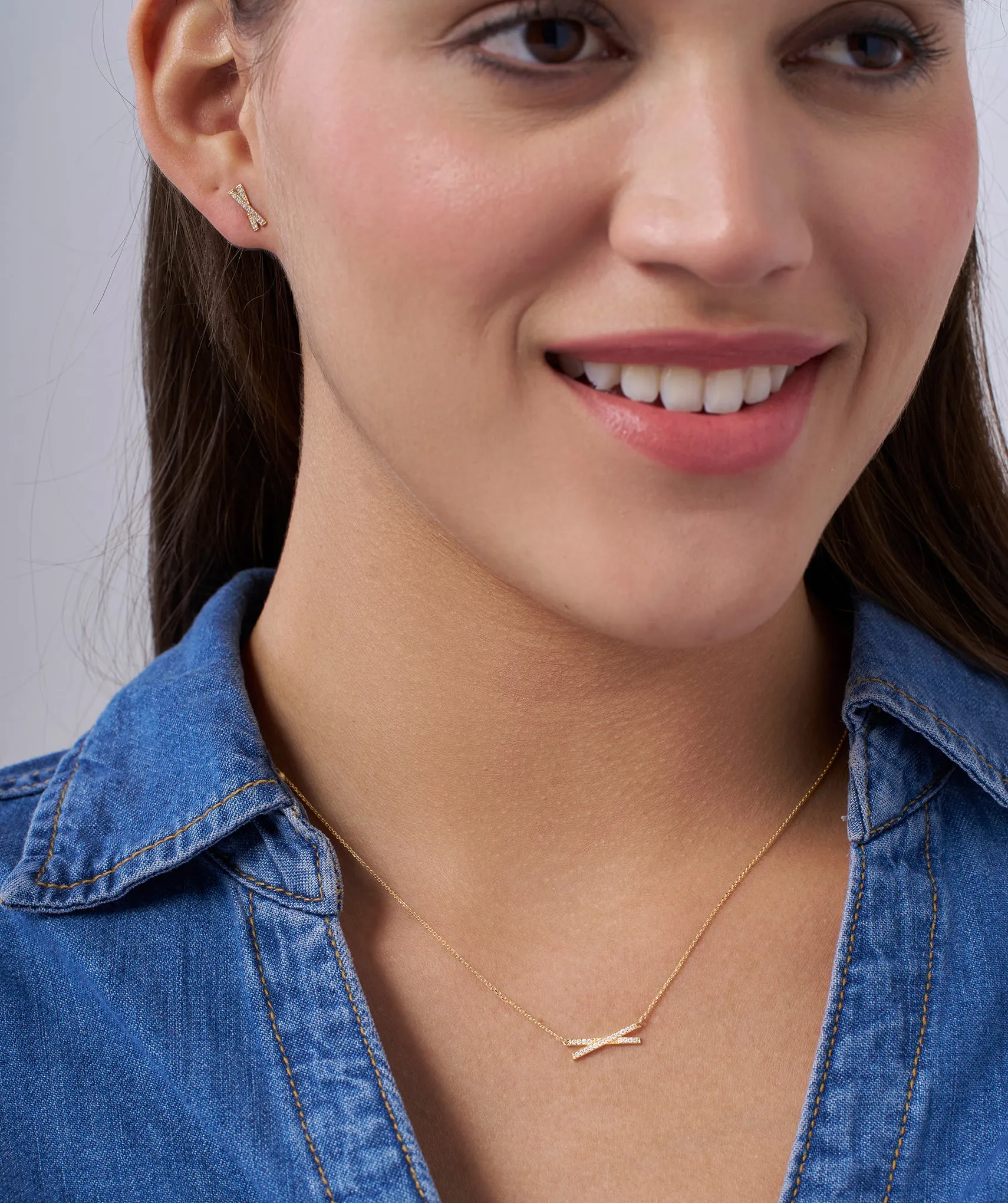 Modern Lines Diamond Necklace