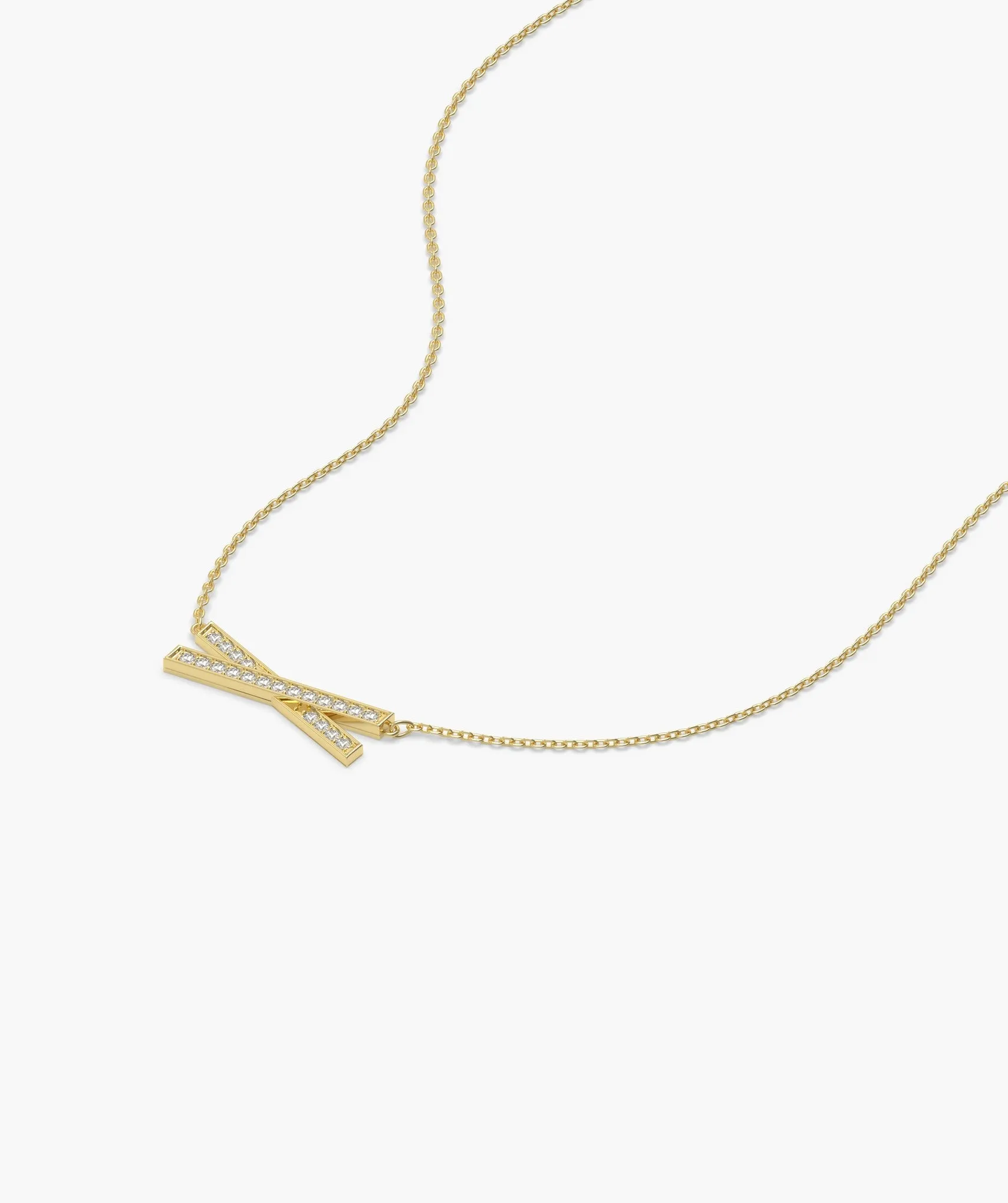 Modern Lines Diamond Necklace