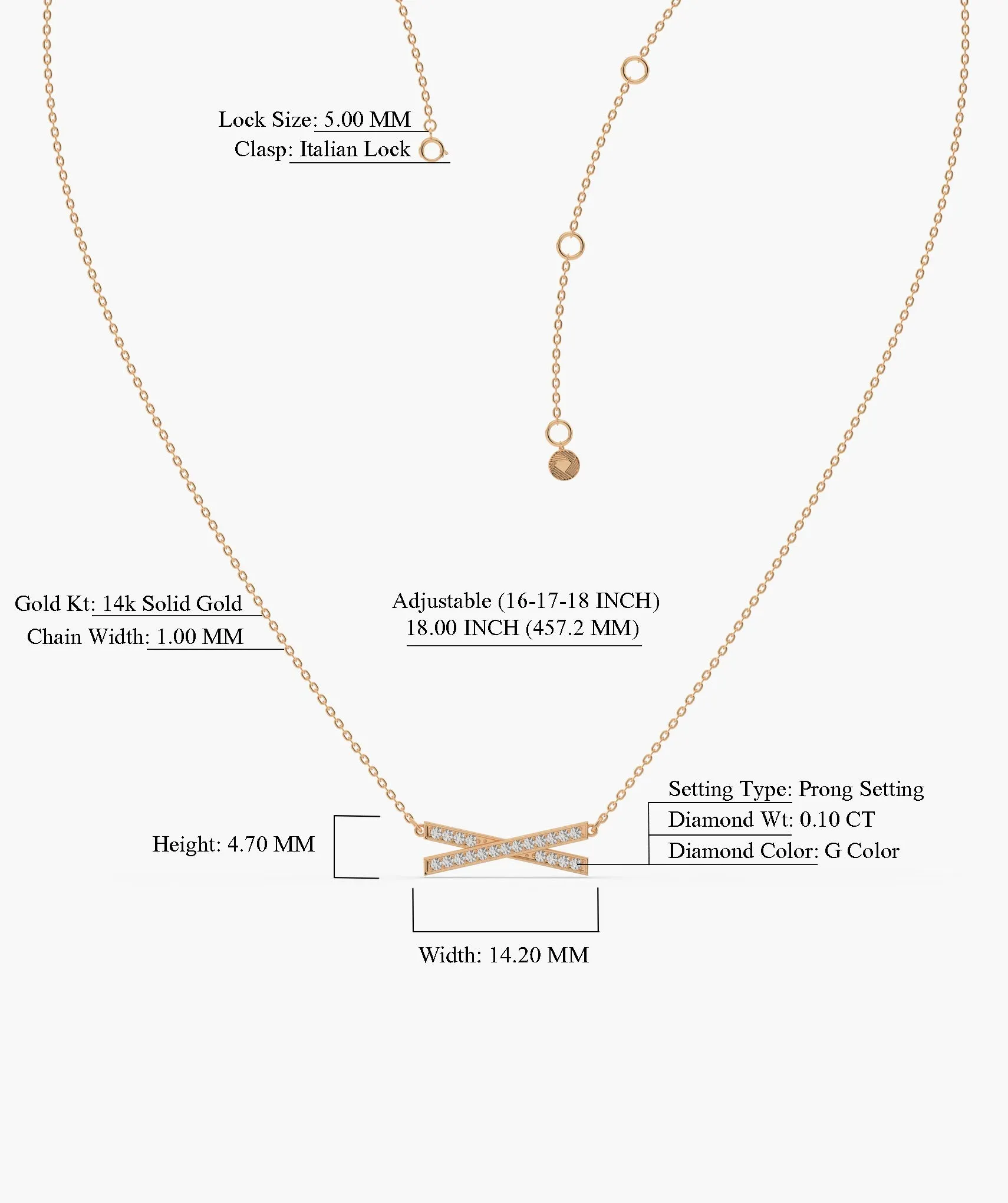 Modern Lines Diamond Necklace