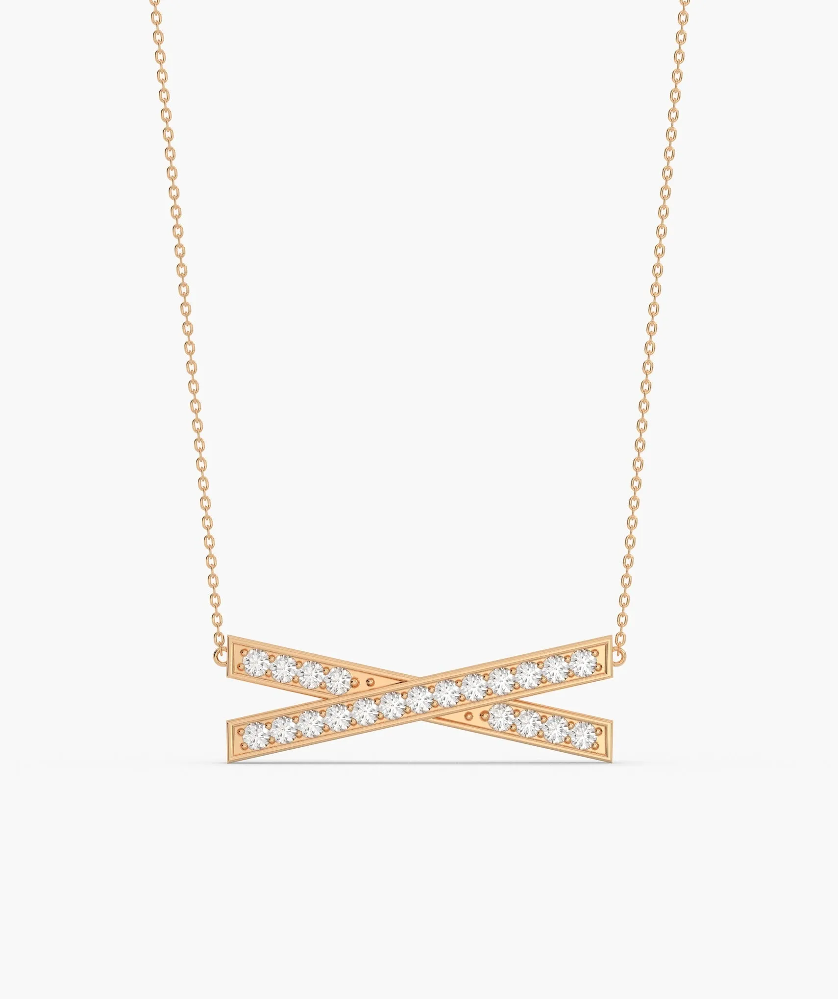 Modern Lines Diamond Necklace
