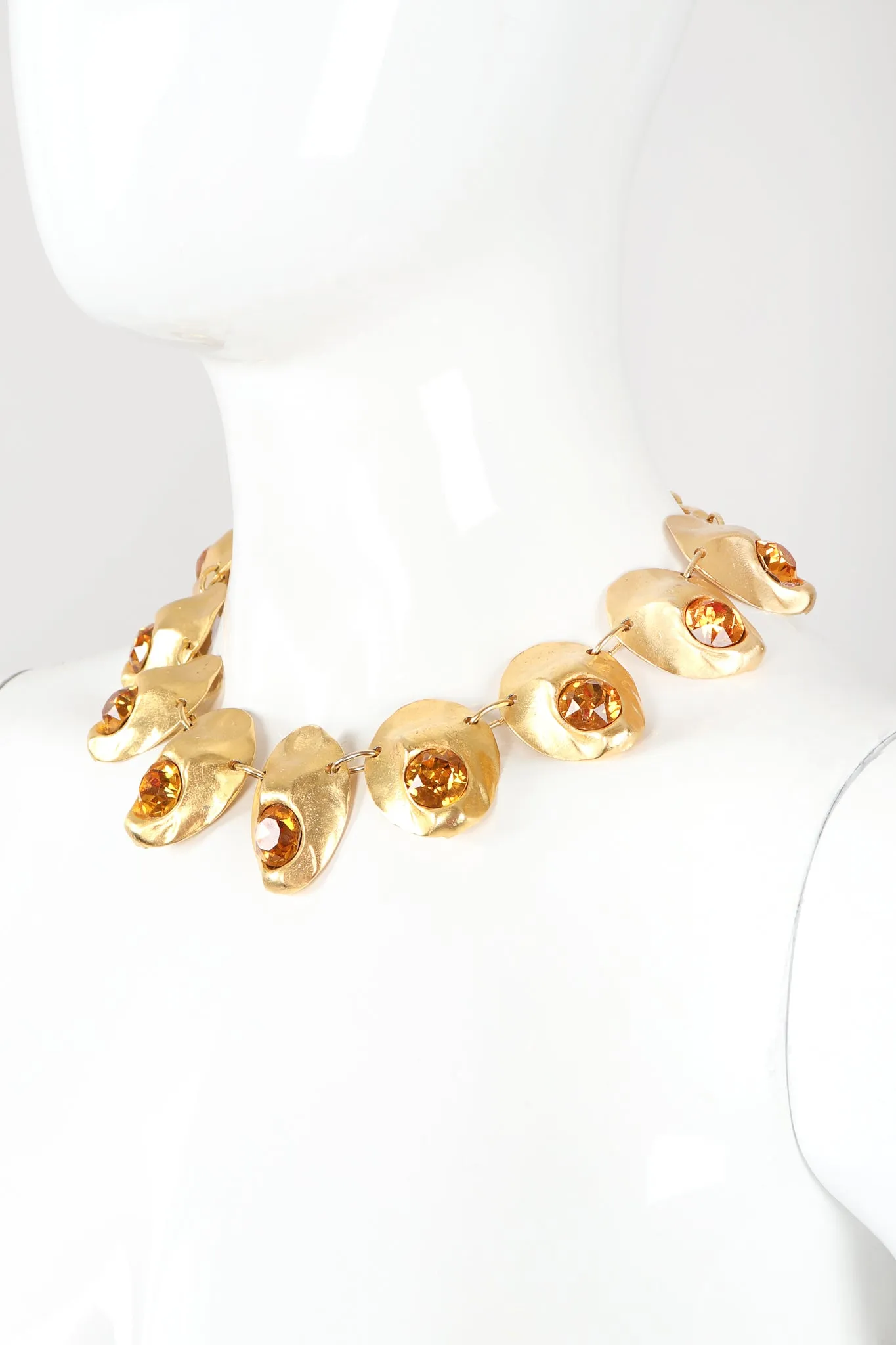 Modernist Oyster Collar Necklace & Earring Set