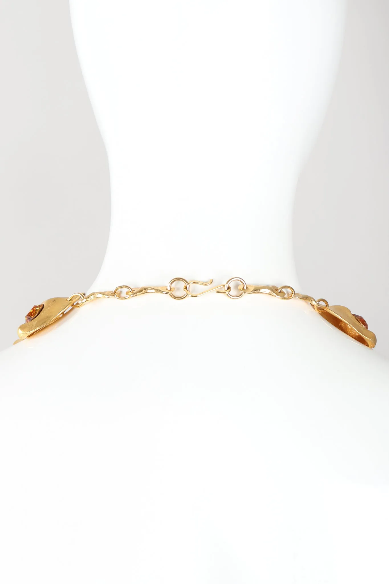 Modernist Oyster Collar Necklace & Earring Set