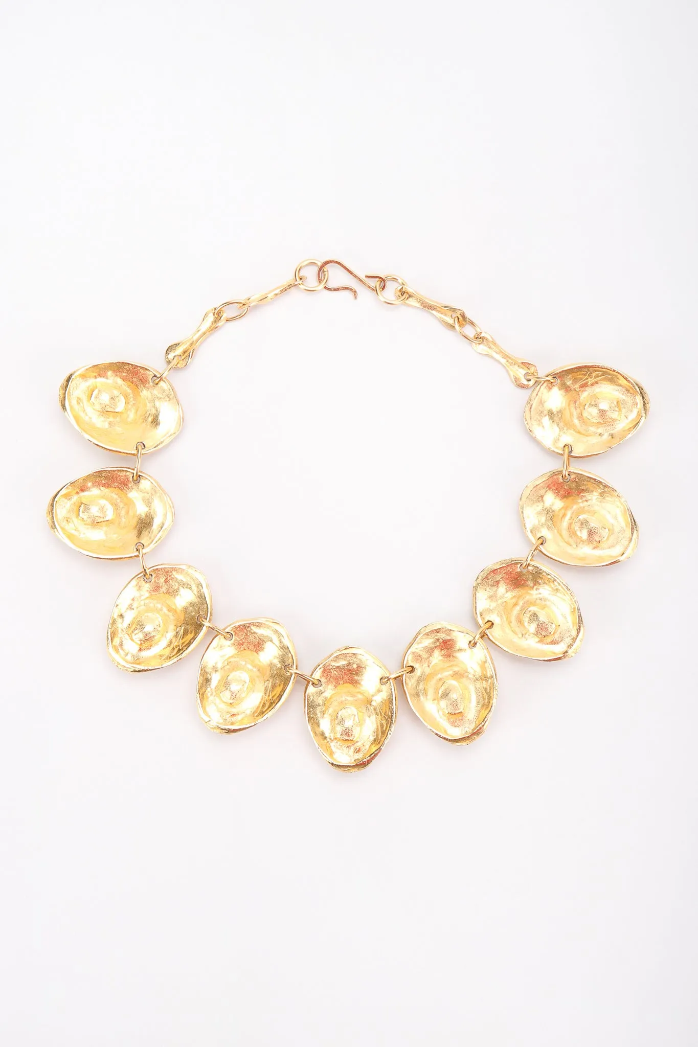 Modernist Oyster Collar Necklace & Earring Set